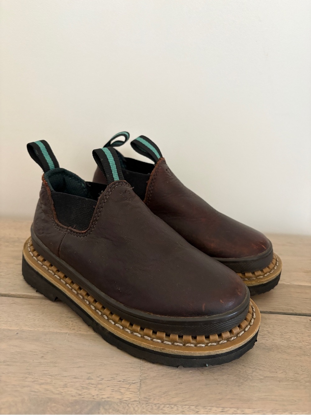 Little Georgia Giant kids Romeo Brown Leather Boot little kids Size 12